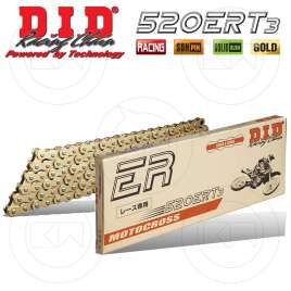 CATENA DI TRASMISSIONE DID 520 ERT3 RACING 120 MAGLIE GOLD G&G MX MOTO CROSS