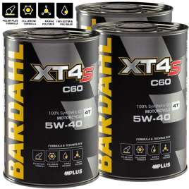 3L OLIO 100% SINTETICO MOTO SCOOTER QUAD 4T BARDAHL XTS XT-S C60 5w40 JASO MA2
