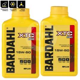 2 Lt OLIO SINTETICO MOTO 4T BARDAHL XTC C60 15w50 JASO MA2 FULLERENE POLAR PLUS