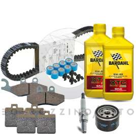 KIT TAGLIANDO PASTIGLIE FILTRI CANDELA CINGHIA RULLI PIAGGIO MP3 500 2011-2013