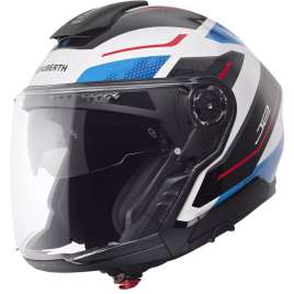 CASCO JET SCHUBERTH J2 SIGMA BLU BIANCO LUCIDO SCOOTER ECE2206