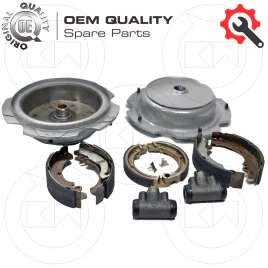 KIT GANASCE ANTERIORI POSTERIORI CILINDRETTI ORIGINALI TAMBURO PIAGGIO APE 50