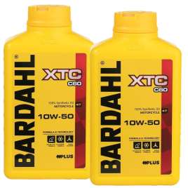 2 Lt OLIO 100% SINTETICO MOTO 4T BARDAHL XTC C60 10w50 MA2 FULLERENE POLAR PLUS