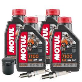 KIT TAGLIANDO MOTUL 7100 15W50 FILTRO OLIO CANDELE DUCATI MONSTER 620 2004-2005