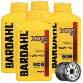 KIT TAGLIANDO 4LT OLIO BARDAHL XTC C60 10W40 + FILTRO DUCATI 620 S Monster 03