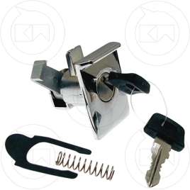 KIT SERRATURA CROMATA BAULETTO PIAGGIO VESPA PX 125 150 200 FRENO A DISCO 2010-> LML STAR 125 150 200