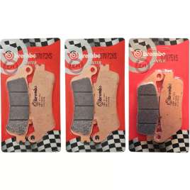 3 PASTIGLIE FRENO ANTERIORI POSTERIORI BREMBO SINT HONDA SILVERWING 400 2006-2008