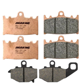 KIT PASTIGLIE FRENO BRAKING ANTERIORE+POSTERIORE KAWASAKI ZZR 600/KAWASAKI ZX-6R NINJA 600/ZX9R NINJA 900