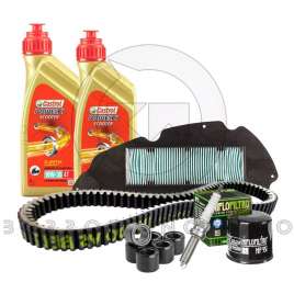 TAGLIANDO COMPLETO CINGHIA BANDO OLIO CASTROL RULLI CANDELA FILTRO OLIO HONDA SH 300 ie 2006-2016