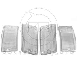 GEMME FRECCE TRASPARENTI POSTERIORI + ANTERIORI PIAGGIO VESPA 50 XL/RUSH/FL2/HP