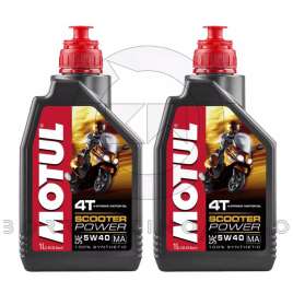 2 LT OLIO MOTORE MOTUL 100% SINTETICO UNIVERSALE MAXI-SCOOTER POWER 4T 5w40
