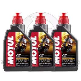 3 LT OLIO MOTORE MOTUL 100% SINTETICO UNIVERSALE MAXI-SCOOTER POWER 4T SAE 5W40