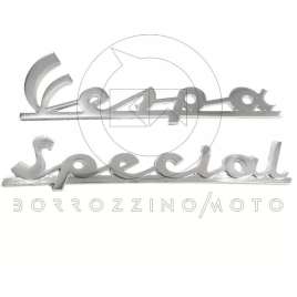 TARGHETTA SCRITTA ANTERIORE POSTERIORE ORIGINALE PIAGGIO "VESPA SPECIAL" 50