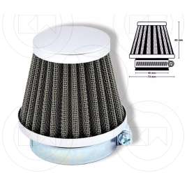 FILTRO ARIA MEIWA MIW M 5003 CONO CROMATO DIAMETRO Ø 42mm MOTORE MOTO UNIVERSALE