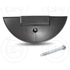 KIT COPRIRUOTA POSTERIORE A MEZZA LUNA ORIGINALE + PERNO VESPA PX 125-150-200