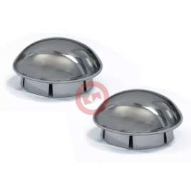 KIT COPRI MOZZO TAPPO ANTERIORE/POSTERIORE CROMATO PIAGGIO VESPA PX 125 150 200