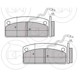 2 COPPIE PASTIGLIE FRENO ANTERIORE PER MICROCAR MINICAR PIAGGIO LIGIER AIXAM