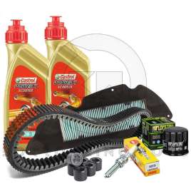 KIT TAGLIANDO COMPLETO CINGHIA FILTRO OLIO/ARIA RULLI CANDELA HONDA SH 300 2006-2019