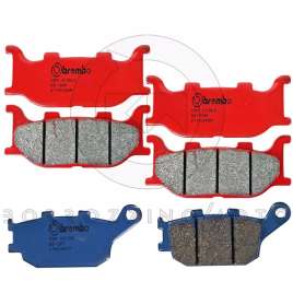 KIT PASTIGLIE FRENO BREMBO SINTER ANTERIORI+POSTERIORI YAMAHA FZ6 FAZER 600 2004-2008