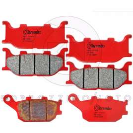 PASTIGLIE FRENO BREMBO SINTER ANTERIORI + POSTERIORI YAMAHA FZ6 FAZER 600 2004-2008