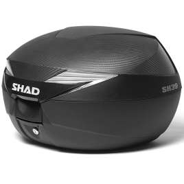 SHAD D0B39100 Bauletto SH39 40Lt Cover Carbon con Piastra di Montaggio universale Inclusa