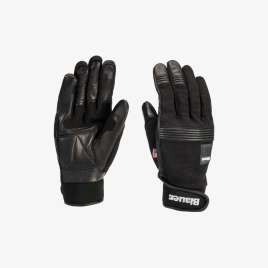 Guanti Moto Blauer URBAN estivi in pelle/tessuto nero Traspirabili con protezioni