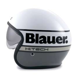 Casco Moto Blauer PILOT 4.0 HT Bianco-Grigio Lucido Omologato ECE 22.06