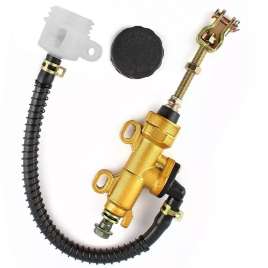 KIT POMPA FRENO POSTERIORE PER PEDANE UNIVERSALE MOTO INTERASSE FORI 45mm ORO