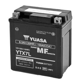 BATTERIA YUASA YTX7L-BS SIGILLATA ATTIVATA WC 12V/6AH