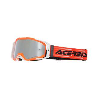 MASCHERA MOTO OFFROAD GOGGLE ACERBIS VITRION MIRROR ARANCIO/BIANCO 0027520.203