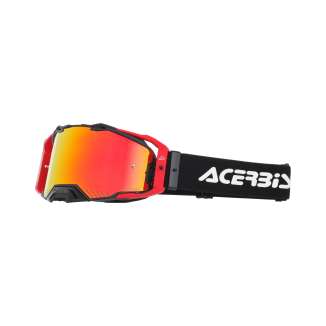 MASCHERA MOTO OFFROAD GOGGLE ACERBIS VULCAN MIRROR NERO/ROSSO 0027508.323