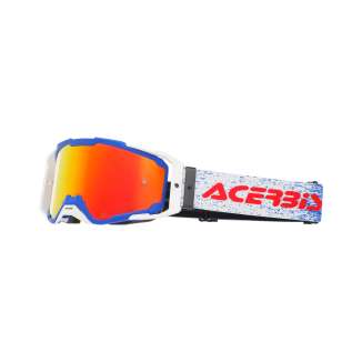 MASCHERA MOTO OFFROAD GOGGLE ACERBIS VITRION MIRROR BLU/BIANCO 0027520.245