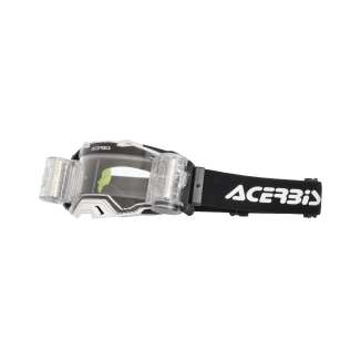 MASCHERA MOTO OFFROAD GOGGLE ACERBIS VULCAN +ROLL OFF BIANCO/NERO 0027510.878