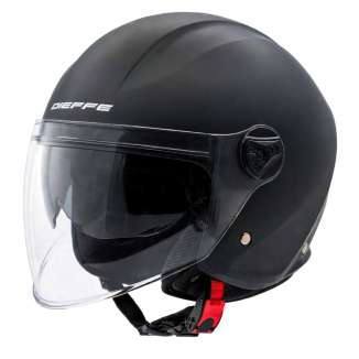 CASCO JET MOTO SCOOTER DF60 NERO OPACO CON VISIERA OMOLOGATO ECE.2206