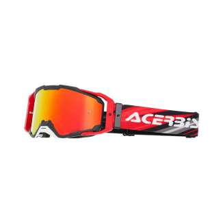 MASCHERA MOTO OFFROAD GOGGLE ACERBIS VITRION MIRROR NERO/ROSSO 0027520.323