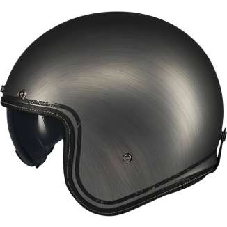 CASCO JET MOTO MT HELMETS LEMANS 2 SV S SCRATCHED CHROME A2 OPACO BRUSHED