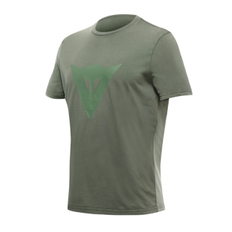 Maglia T-SHIRT Uomo Dainese DYED LOGO SPEED DEMON Verde-Bronzo 100% Cotone