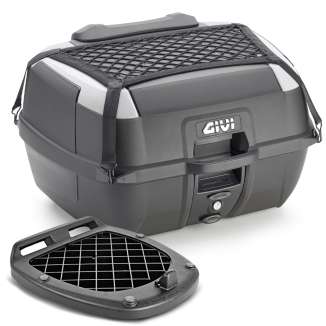 BAULETTO GIVI B45+ 45LT NERO CON PIASTRA MONOLOCK SCHIENALINO E RETE PER MOTO SCOOTER