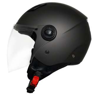 CASCO JET MOTO SCOOTER DF34 VISIERA LUNGA TITANIO OPACO OMOLOGATO ECE.2206