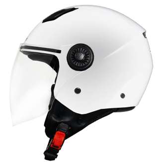 CASCO JET MOTO SCOOTER DF34 VISIERA LUNGA BIANCO LUCIDO OMOLOGATO ECE.2206