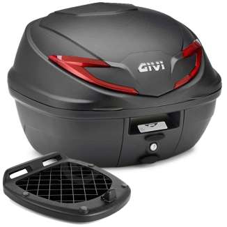 BAULETTO GIVI B39N MONOLOCK 39L NERO ROSSO CON PIASTRA UNIVERSALE MOTO SCOOTER