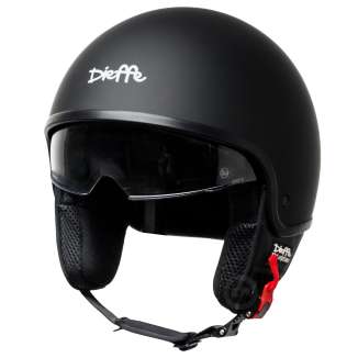 CASCO JET DF2 MOTO SCOOTER NERO OPACO OMOLOGATO ECE.2206 CON VISIERA PARASOLE