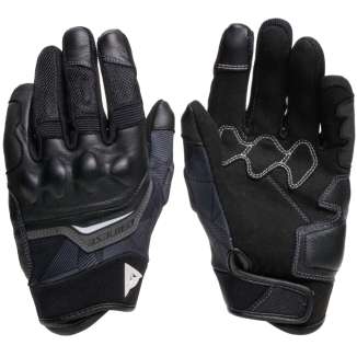 Guanti moto estivi Donna in tessuto traspirante Dainese ERMEX GLOVES Nero-Bianco