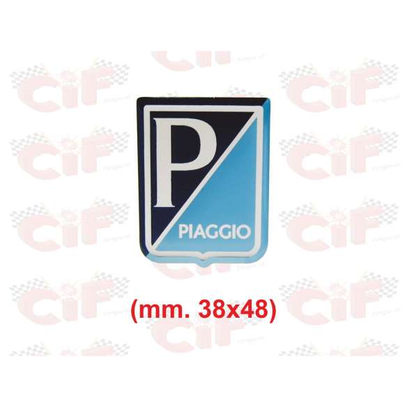 Adesivo Stemma Piaggio Resinato Per Vespa Vecchi Modelli - Cif 5746, Dimensioni 38x48mm, Ricambio Originale 080349 - 4