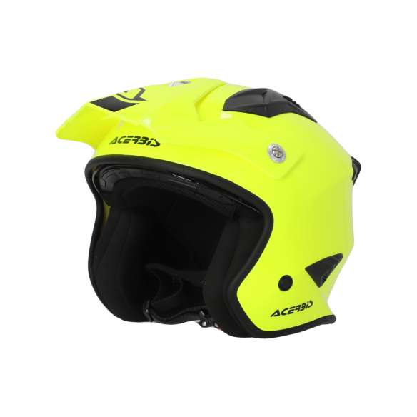 Casco Jet Axxis Raven SV Giallo Fluorescente, Taglia XS, Con Visierino Solare Integrato - 2
