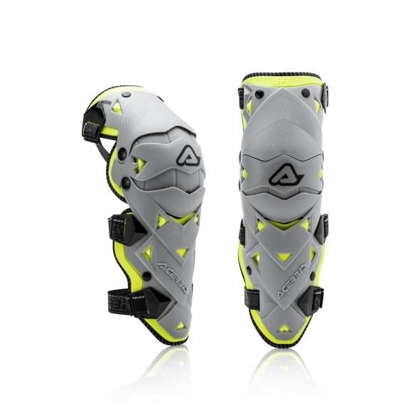 ACERBIS COPPIA GINOCCHIERE IMPACT EVO 3.0 MOTO CROSS ENDURO OFFROAD GRIGIO  GIALLO ADULTO