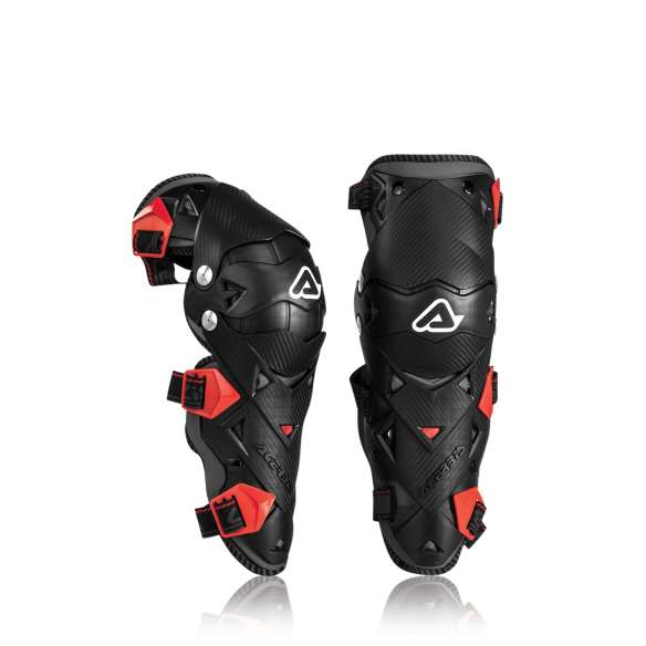 ACERBIS COPPIA GINOCCHIERE IMPACT EVO 3.0 MOTO CROSS ENDURO OFFROAD NERO  ROSSO ADULTO