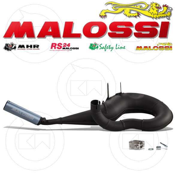 Racing Exhaust MALOSSI Power Exhaust Black Sound steel black