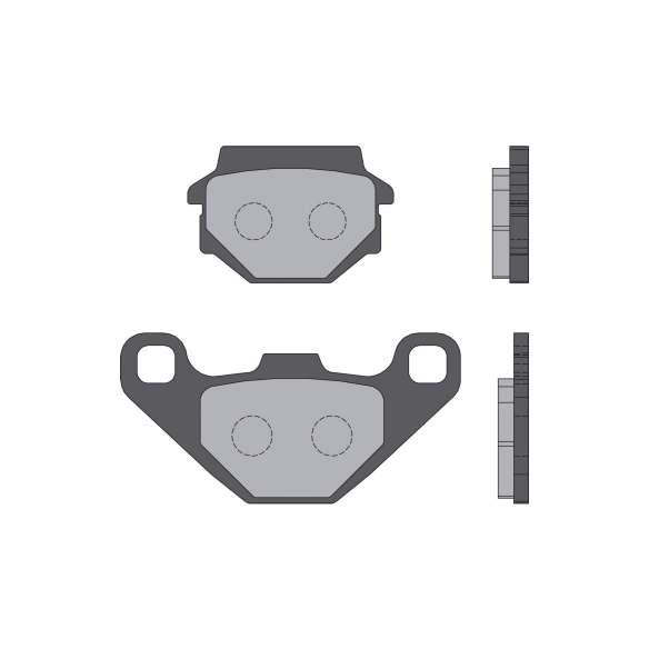 Kit Pastiglie Freno TRW MCB519 - Composto Ceramico Per Anteriore E Posteriore - Per TGB F409 E Altri Scooter/moto