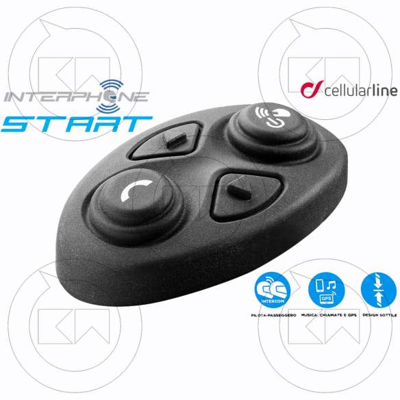 CELLULAR LINE BT START INTERFONO BLUETOOTH GPS AURICOLARE SINGOLO PER CASCO  MOTO